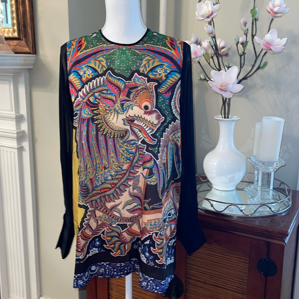 Just Cavalli  ‘Year of the Dragon’ Long Sleeve Print Top